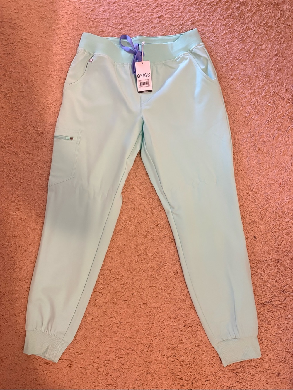 FIGS Women’s Zamora Jogger Pant in Mariner (aqua blue). BNWT. Size Med./Regular